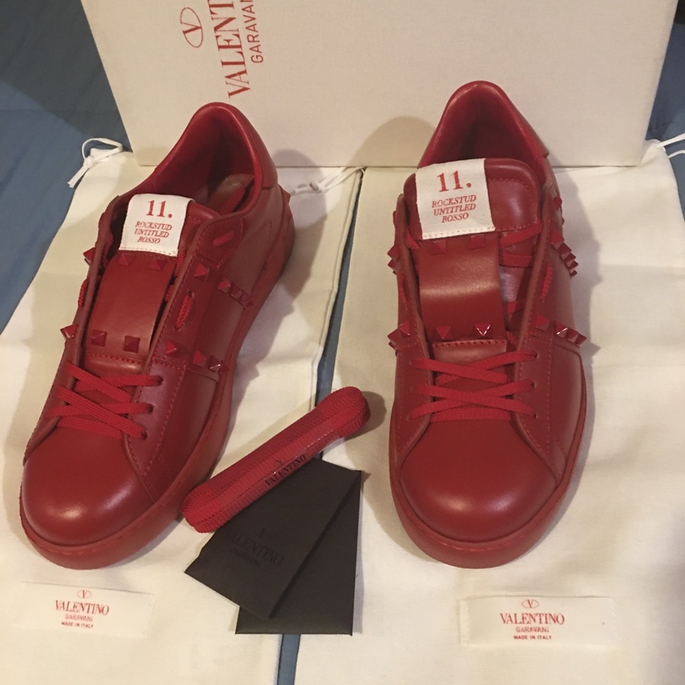 VALENTINO GARAVINI ROCKSTUD UNTITLED ROSSO SNEAKER